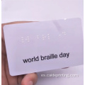 Tarjeta de regalo de NFC Braille para personas ciegas